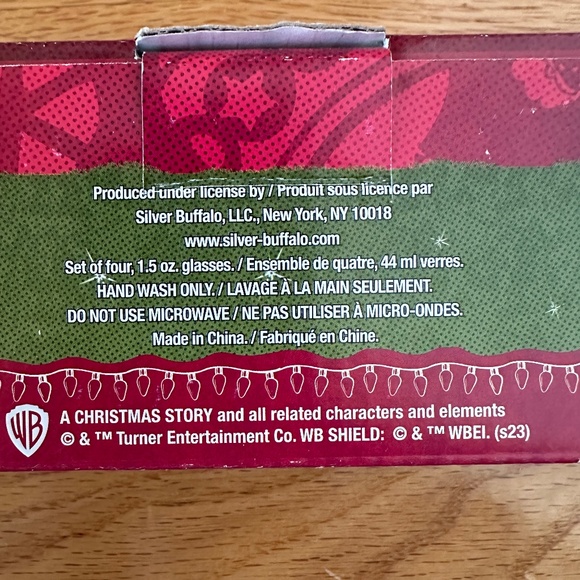 A Christmas Story Set of Four Shot Glasses Glassware Set NIB - Picture 15 of 16